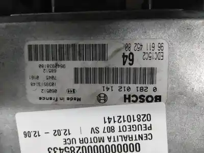 Pezzo di ricambio per auto di seconda mano centralina motore per peugeot 807 sv riferimenti oem iam 0281012141