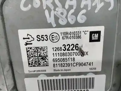 Second-hand car spare part ecu engine control for opel corsa e selective oem iam references 695085118  