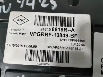 Peça sobressalente para automóvel em segunda mão quadrante por renault clio iv limited referências oem iam vpgrrf10849bf  8818ra