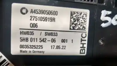Peça sobressalente para automóvel em segunda mão comando de sofagem (chauffage / ar condicionado)  por smart fortwo coupe electric drive / eq ushuaia edition (453.391) referências oem iam a4539050600  275105919r