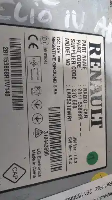 Second-hand car spare part multifunction display for renault clio iv limited oem iam references 281153868r  lan5210wr1