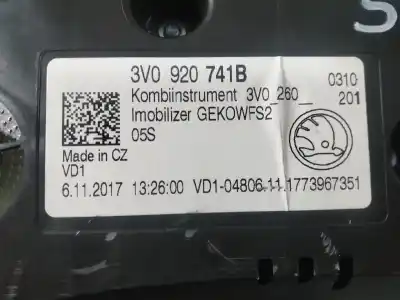 Автозапчасти б/у приборная доска за skoda superb (3v3) active ссылки oem iam 3v920741b  