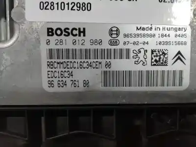 Second-hand car spare part ecu engine control for citroen c4 picasso sx oem iam references 0281012980