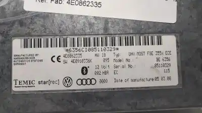 Piesă de schimb auto la mâna a doua modul electrotic pentru audi a4 avant (8k5) (2008) básico quattro referințe oem iam 4e0862335  4e0919663k