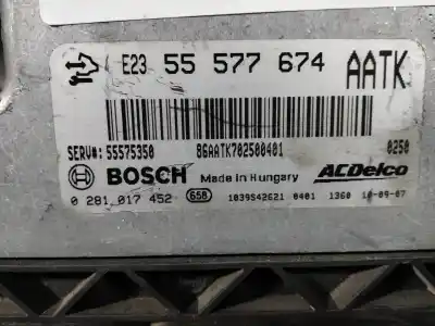Автозапчастина б/у ебу контролер двигуна для opel astra j lim. 1.6 16v cat посилання на oem iam 0281017452