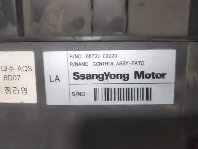 Second-hand car spare part heating / air conditioning control panel for ssangyong kyron d20dt oem iam references 6870009020  