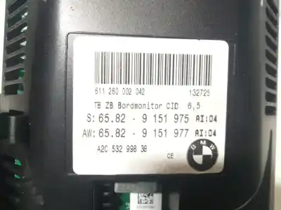 Second-hand car spare part multifunction display for bmw 5 touring (e61) 530 d oem iam references 9151975 9151977 