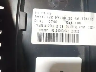 Second-hand car spare part multifunction display for bmw 5 touring (e61) 530 d oem iam references 9151975 9151977 