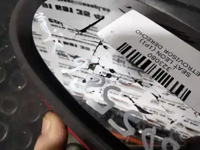Peça sobressalente para automóvel em segunda mão espelho retrovisor direito por seat leon (1p1) * referências oem iam   