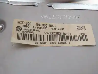 Second-hand car spare part audio system / radio cd for opel corsa d limited edition oem iam references 1k0035186l  