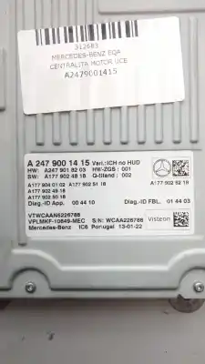 Recambio de automóvil de segunda mano de centralita motor uce para mercedes-benz eqa (h243) eqa 250 (243.701) referencias oem iam a2479001415 a2479018203 a1779024818