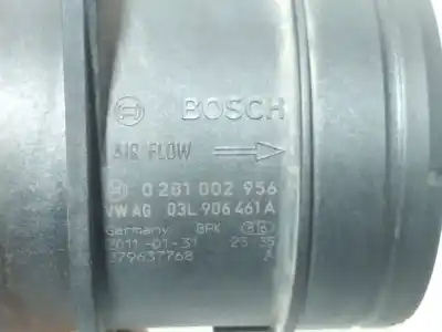 Peça sobressalente para automóvel em segunda mão medidor de massa de ar por volkswagen multivan v (7hm, 7hn, 7hf, 7ef, 7em, 7en) 2.0 tdi 4motion referências oem iam 0281002956 03l906461a 