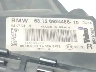 Second-hand car spare part right headlight for bmw 1 (e87) 120 d oem iam references 63126924486 89310921 
