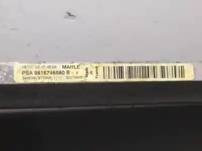 Автозапчасти б/у конденсатор / радиатор кондиционера воздуха за ds ds 7 crossback (j_) 1.6 puretech 180 (j45gfr) ссылки oem iam 9816746580b  