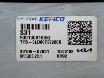 Second-hand car spare part ecu engine control for kia rio iv (yb, sc, fb) 1.0 t-gdi 100 oem iam references 9001300163ki 3910607031 