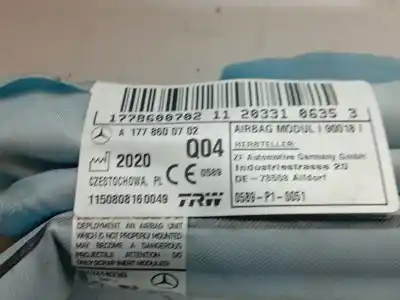Автозапчасти б/у подушка безопасности передняя левая шторка безопасности за mercedes-benz clase a (bm 177) * ссылки oem iam a1778600702  
