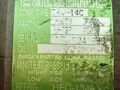 Автозапчасти б/у компрессор кондиционера воздуха за nissan terrano ii (r20) 2.7 tdi 4wd ссылки oem iam 786624699  