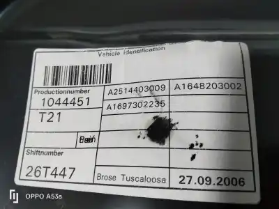 Автозапчастина б/у РЕГУЛЯТОР СКЛА ЗАДНЬОГО ПРАВОГО для MERCEDES-BENZ CLASE R (W251, V251) R 320 CDI 4-MATIC (251.125) Посилання на OEM IAM A22514403009  