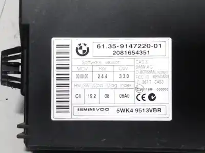 Peça sobressalente para automóvel em segunda mão módulo eletrônico por bmw x5 (e70) 3.0 d referências oem iam 6135914722001  2081654351