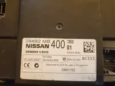 Second-hand car spare part ELECTRONIC MODULE for NISSAN CABSTAR ->09.06  OEM IAM references 284B2MB400 CAJA 09 