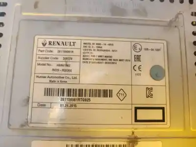 Автозапчастина б/у АУДІО СИСТЕМА / РАДІО CD для RENAULT CLIO IV (BH_)  Посилання на OEM IAM 281159981R  