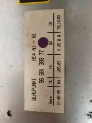 Автозапчастина б/у аудіо система / радіо cd для peugeot 307 break/sw (s2) sw pack 109 cv / 80 kw посилання на oem iam 9659139977  