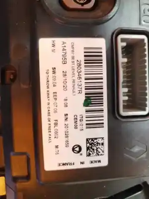 Second-hand car spare part multifunction display for renault clio v intens oem iam references 2803546137r  