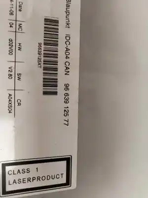 Peça sobressalente para automóvel em segunda mão sistema de áudio / rádio cd por peugeot 307 break/sw (s2) sw pack + 136 cv / 100 kw referências oem iam 9663912577  