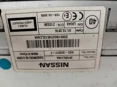 Peça sobressalente para automóvel em segunda mão sistema de áudio / rádio cd por renault serie d fg 4x2 crew-cab 209 cv / 154 kw referências oem iam 28185lc40a