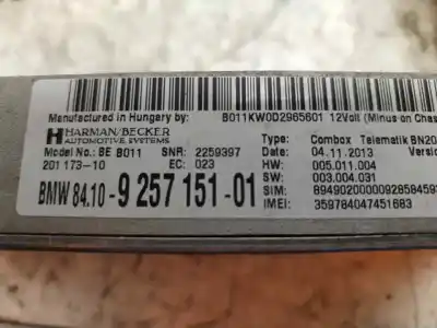 Second-hand car spare part electronic module for bmw 5 touring (f11) 520 i oem iam references 925715101