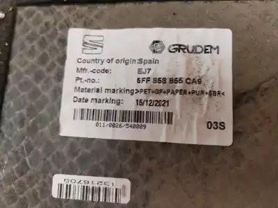 Second-hand car spare part parcel shelf for cupra formentor cupra oem iam references 5ff858855ca9  