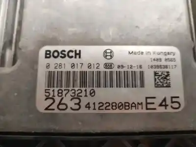 Second-hand car spare part ecu engine control for fiat ii doblò (152) dynamic 105 cv / 77 kw oem iam references 51873210