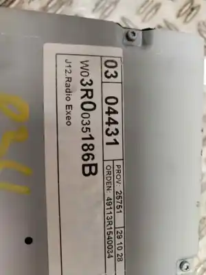 Автозапчастина б/у аудіо система / радіо cd для seat exeo (3r2) 2.0 tdi посилання на oem iam w03r0035186b  