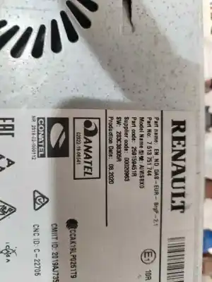 Peça sobressalente para automóvel em segunda mão sistema de áudio / rádio cd por renault clio v intens referências oem iam 259159451r