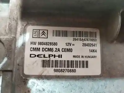 Second-hand car spare part ecu engine control for citroen c4 picasso intensive oem iam references 9804828580  verificado 21-7-25