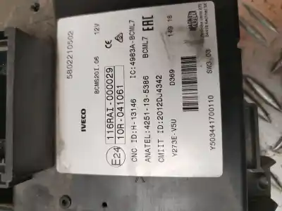 Second-hand car spare part fuse box unit for iveco daily furgón fg 33 s ... v batalla 3520 oem iam references 5802210502  