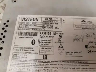 Автозапчастина б/у аудіо система / радіо cd для opel vivaro b kasten/combi kasten l2h1 2.9t expression посилання на oem iam 281157478r  