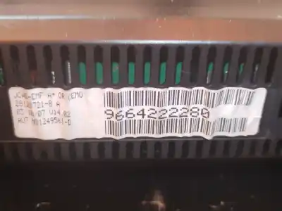 Second-hand car spare part multifunction display for citroen jumpy hdi 120 27 l1h1 furg. 120 cv / 88 kw oem iam references 9664222280  