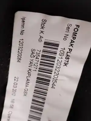 Pezzo di ricambio per auto di seconda mano SCATOLA DI GUANTI per FIAT DOBLO Dynamic Riferimenti OEM IAM 735471271  