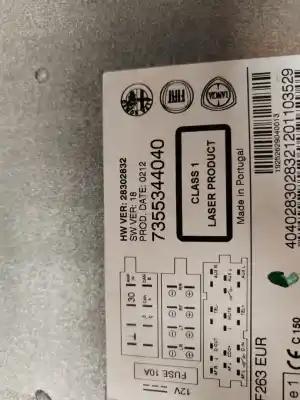 Peça sobressalente para automóvel em segunda mão sistema de áudio / rádio cd por fiat doblo dynamic referências oem iam 7355344040