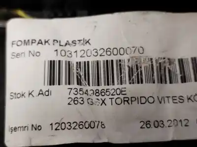 Second-hand car spare part gear lever for fiat doblo dynamic oem iam references 7354986520e  