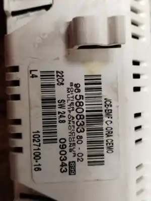 Second-hand car spare part multifunction display for peugeot 207 xs oem iam references 9658083380  verificado 22-9-25