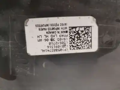 Second-hand car spare part left headlight for dodge caliber se oem iam references 05303741al  verificado 30-09-25