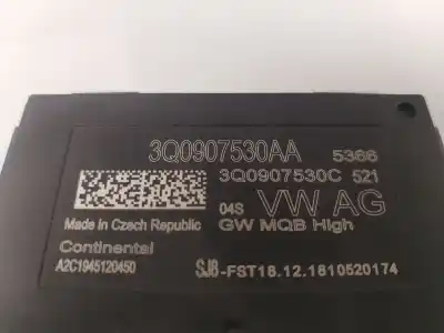 Автозапчастина б/у електронний модуль для seat ateca (kh7) reference посилання на oem iam 3q0907530aa  verificado 30-09-25