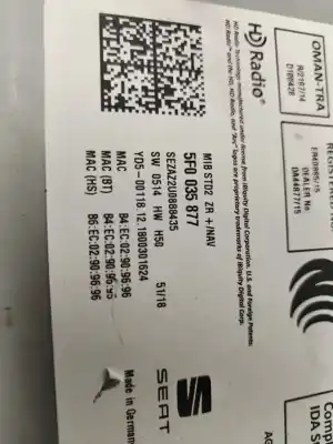 Автозапчастина б/у dvd система для seat ateca (kh7) reference посилання на oem iam 5f0035877