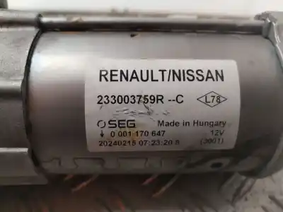 Second-hand car spare part starter motor for renault express advance 74 cv / 55 kw oem iam references 233003759r  verificado 12-11-25