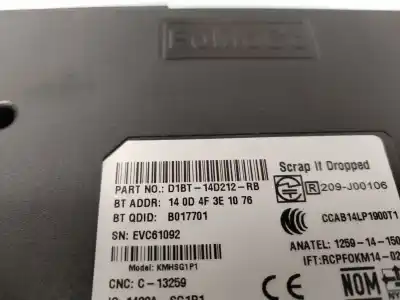 İkinci el araba yedek parçası elektronik modül için ford fiesta (ccn) ambiente oem iam referansları d1bt-14d212-rb  