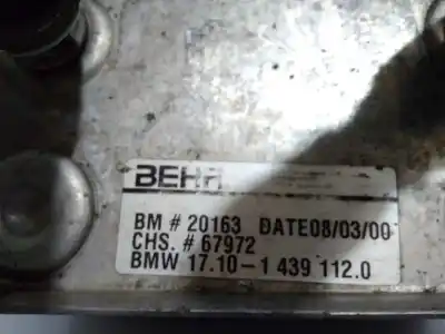 Peça sobressalente para automóvel em segunda mão radiador de óleo do motor por bmw x5 (e53) 4.4i automático referências oem iam 171014391120  