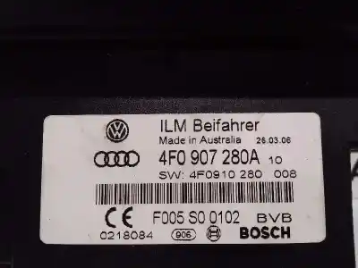 Peça sobressalente para automóvel em segunda mão módulo eletrônico por audi a6 allroad quattro (4fh) 2.7 tdi quattro referências oem iam 4f0907280a  