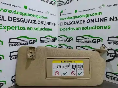 Peça sobressalente para automóvel em segunda mão para-sol direito por jaguar xj 2.7 v6 diesel cat referências oem iam 